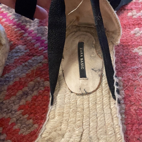 Zara Basic Lace Up Flat Espadrilles - Picture 3 of 4
